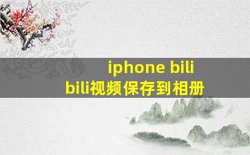 iphone bilibili视频保存到相册